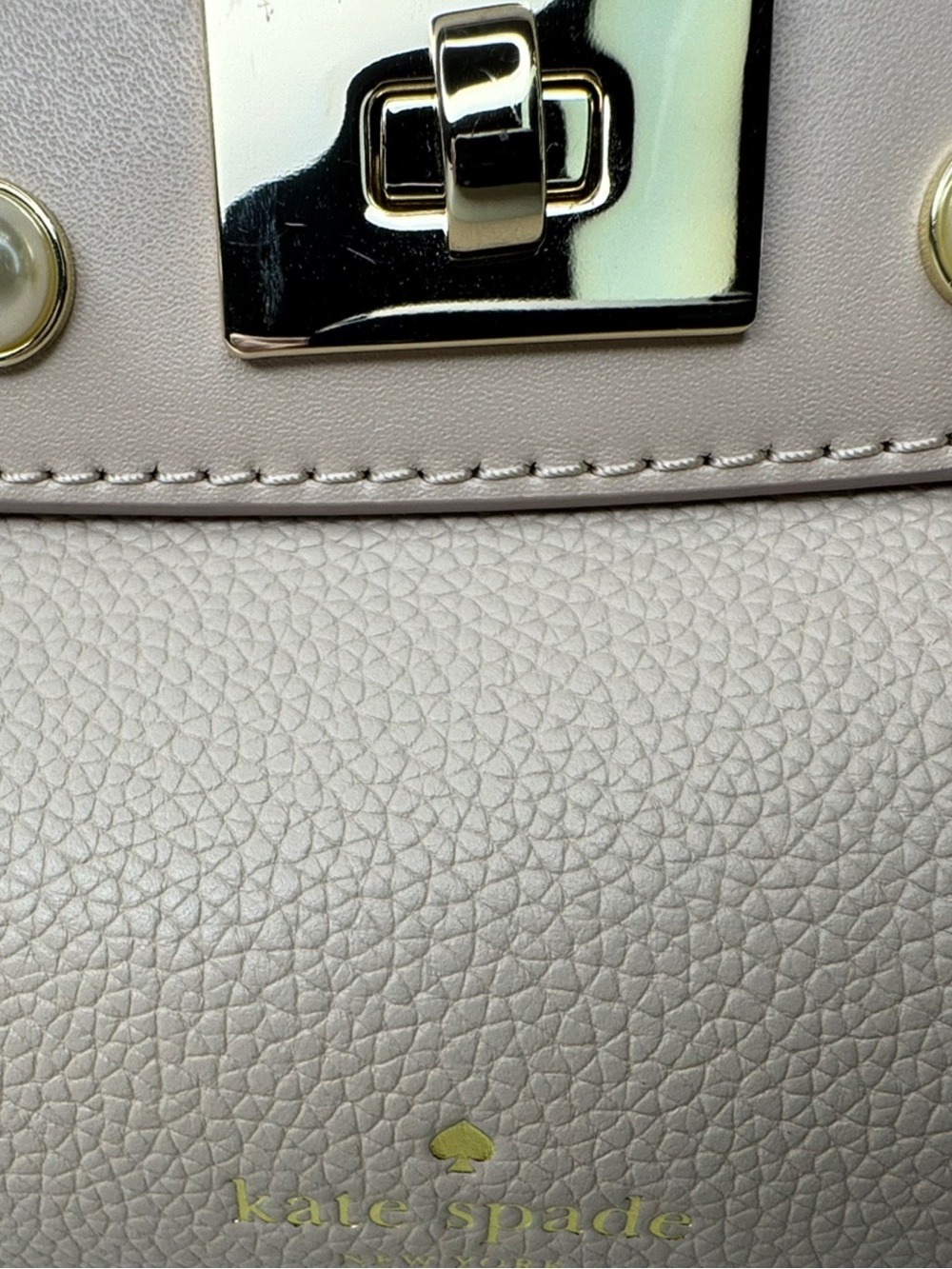Kate Spade New York Serrano Place Pearl Dorina Beige Pink 249369 Bag NWT - Picture 9 of 16